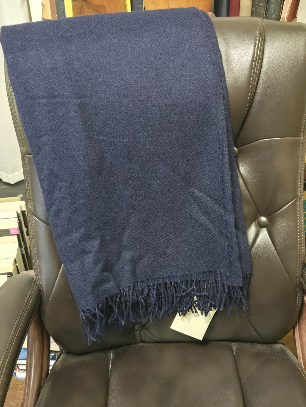 Alicia Adams Alpaca Throw, Navy